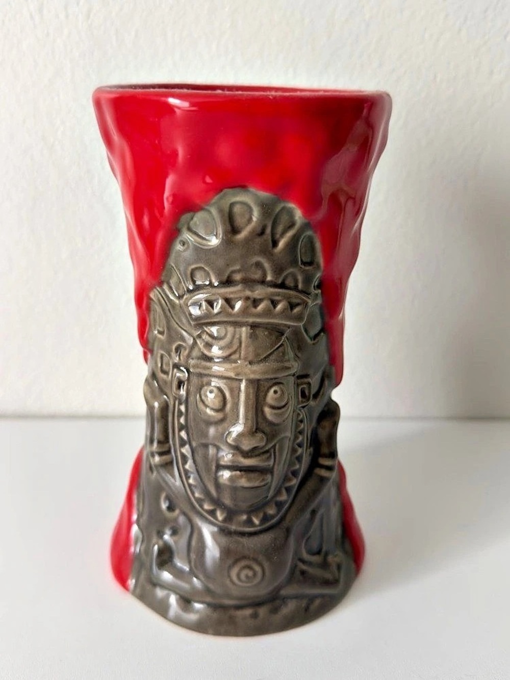 Disney Trader Sam's 4th Edition Red Enchanted Tiki Bar Krakatoa Mug Lava